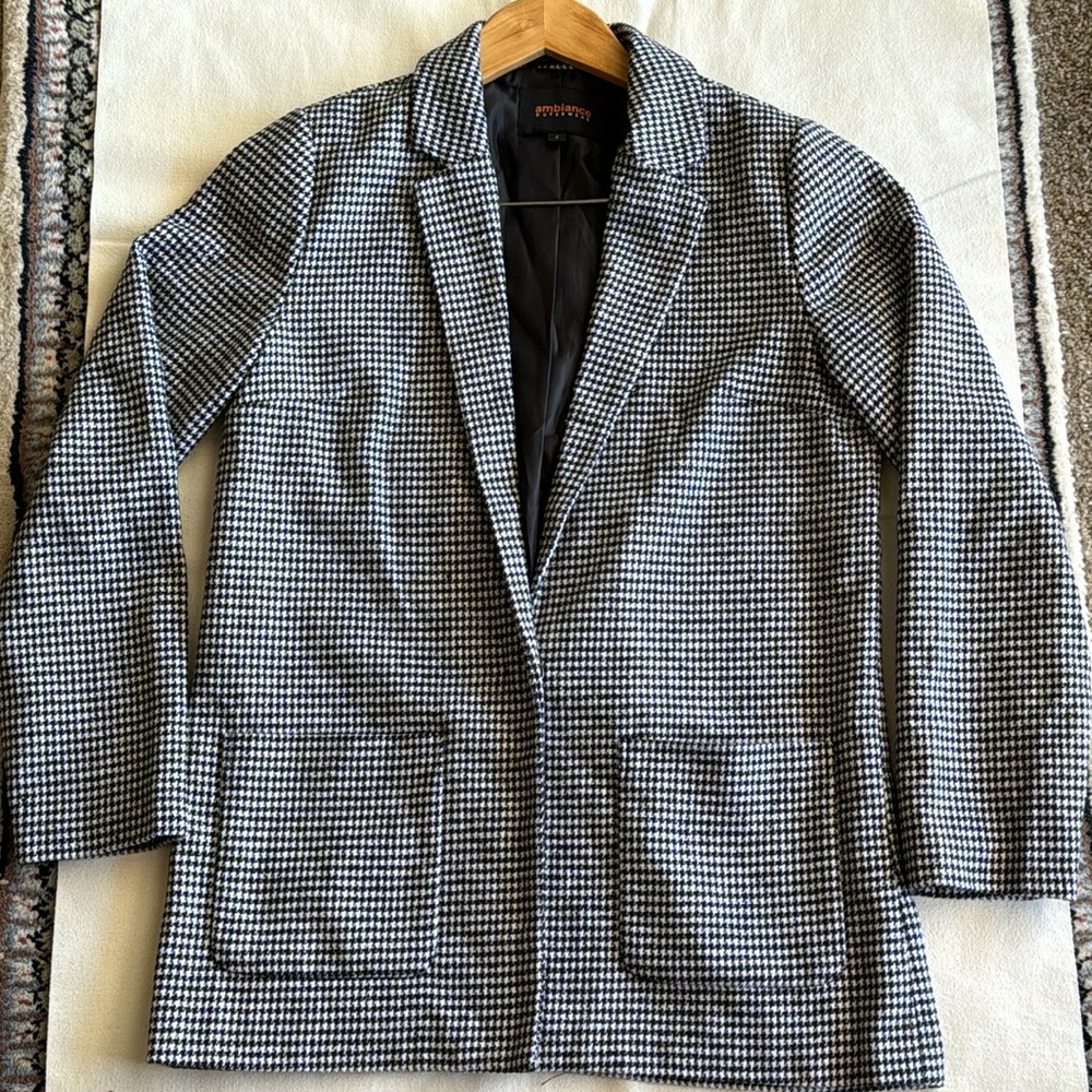 Women’s Classic HOUNDSTOOTH Coat/ Blazer Size Small
